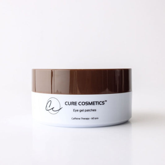 Caffeine Therapy øyemasker fra Cure Cosmetics – hydrogel eye patches som reduserer mørke ringer og gir huden under øynene glød.